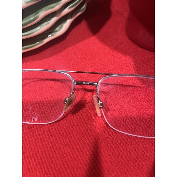 Stetson Zyloware 058 Eyeglass Frame Only XL-19 Mens Silver Half Rim Square 56-18 - Picture 8 of 9